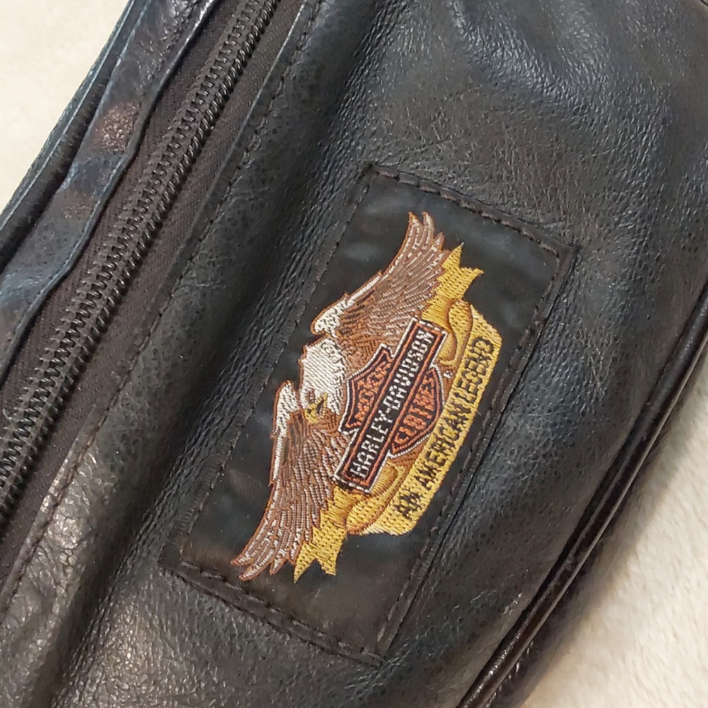 Harley-Davidson Brown Plaid Long Sleeve Button-Up Size 2XL & Leather Fanny Pack - Picture 14 of 16